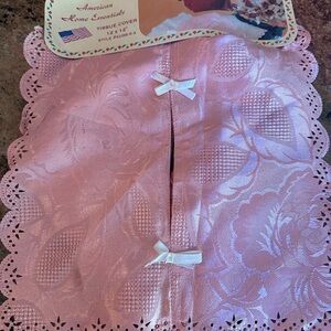 Pink Lace Tissue Box Cover